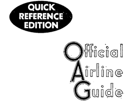QUICK REFERENCE EDITION OFFICIAL AIRLINE GUIDE trademark
