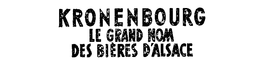 KRONENBOURG LE GRAND NOM DES BIERES D'ALSACE trademark