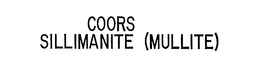 COORS SILLIMANITE (MULLITE) trademark