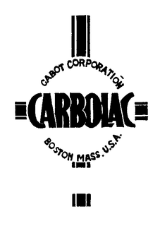 CARBOLAC CABOT CORPORATION BOSTON MASS. U.S.A. trademark