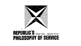 REPUBLIC'S SILVER STAR ... SYMBOL OF OUR PHILOSOPHY OF SERVICE trademark