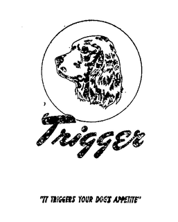 TRIGGER "IT TRIGGERS YOUR DOG'S APPETITE" trademark