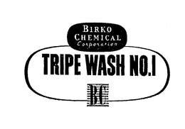 BIRKO CHEMICAL CORPORATION TRIPE WASH NO.1 BC trademark