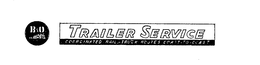 B & O TRAILER SERVICE trademark