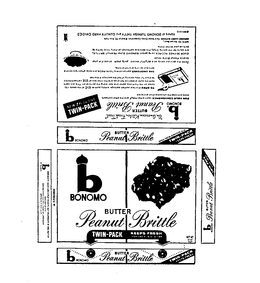 B BONOMO BUTTER PEANUT BRITTLE TWIN-PACK"AN AMERICAN KITCHEN FRESH TREAT" trademark