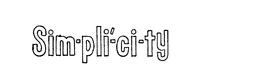 SIM-PLI'-CI-TY trademark
