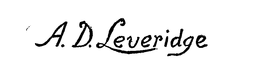 A. D. LEVERIDGE trademark