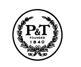 P & T FOUNDED 1840 trademark