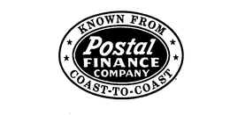 POSTAL FINANCE COMPANY KNOWN FROM COAST TO COAST trademark