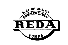 REDA SUBMERGIBLE PUMPS SIGN OF QUALITY trademark