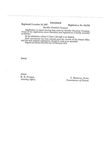 STAUFFER CHEMICALS trademark