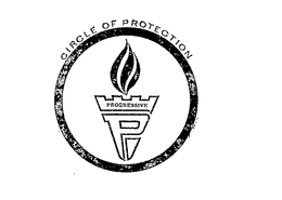 PROGRESSIVE P CIRCLE OF PROTECTION trademark