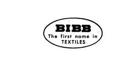 BIBB THE FIRST NAME IN TEXTILES trademark
