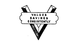 V VALUES SAVINGS CONSISTENTLY trademark