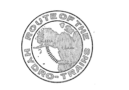 ROUTE OF THE HYDRO-TRAINS ALASKA CANADA SEATTLE trademark