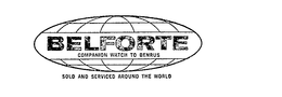 BELFORTE COMPANION WATCH TO BENRUS SOLD AND SERVICED AROUND THE WORLD trademark