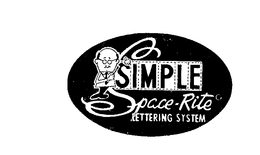 SIMPLE SPACE-RITE LETTERING SYSTEM trademark