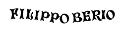 FILIPPO BERIO trademark