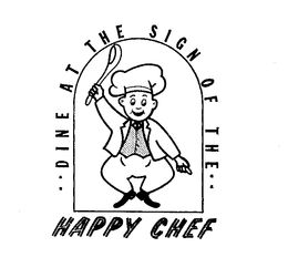 DINE AT THE SIGN OF THE HAPPY CHEF trademark
