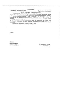 G. H. WOOD'S trademark