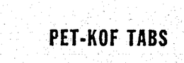 PET-KOF TABS trademark