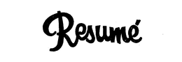 RESUME trademark