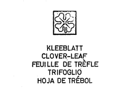 KLEEBLATT CLOVER-LEAF FEUILLE DE TREFLE TRIFOGLIO HOJA DE TREBOL trademark