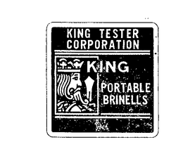 KING PORTABLE BRINELLS KING TESTER CORPORATION trademark
