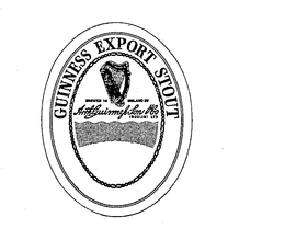 GUINNESS EXPORT STOUT BREWED IN IRELAND ARTHUR GUINNESS SON & ALE (DUBLIN) LTD. trademark