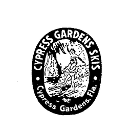 CYPRESS GARDENS SKIS. CYPRESS GARDENS. FLA. trademark