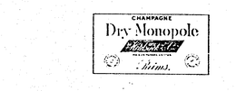 CHAMPAGNE DRY MONOPOLE HEIDSIECK & CO.,MAISON FONDEE EN 1785 REIMS. trademark