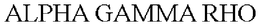 ALPHA GAMMA RHO trademark