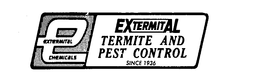 E EXTERMITAL CHEMICALS EXTERMITAL TERMITE AND PEST CONTROL INCE 1936 trademark
