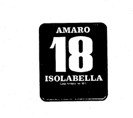 AMARO 18 ISOLABELLA CASA FONDATA NEL 1870 trademark