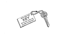 GIVE HIM THE KEY SO HE MAY NOT OPEN HIS OWN DOOR TO OPPORTUNITY trademark