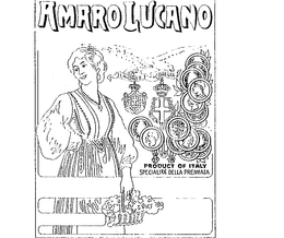 AMARO LUCANO LAVORO E ONESTA P.VENA PRODUCT OF ITALY SPECIALITA DELLA PREMIATA trademark