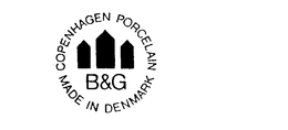 B & G COPENHAGEN PORCELAIN MADE IN DENMARK trademark
