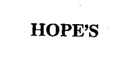 HOPE'S trademark