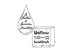 UNIFLOW 50 YEARS 1920 1970 KOLD- DRAFT A TRADITION OF INNOVATION SINCE 1920 trademark