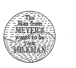 THE MAN FROM MEYER'S WANTS TO BE YOUR MILKMAN trademark