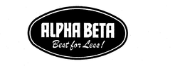 ALPHA BETA BEST FOR LESS! trademark