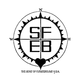 SFEB THE HEART OF FURNITURELAND U.S.A. trademark