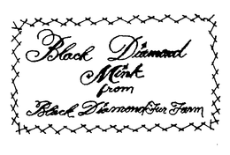 BLACK DIAMOND MINK FROM BLACK DIAMOND FUR FARM trademark