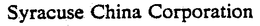SYRACUSE CHINA CORPORATION trademark