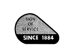 SIGN OF SERVICE SINCE 1884 trademark