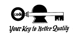CODE YOUR KEY TO BETTER QUALITY trademark
