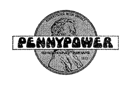 PENNYPOWER ADVERTISING WITH IMPACT SHOPPING NEWS 1972 trademark
