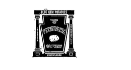BLUE GEM POTATOES PENNSYLVANIA GROWERS INTEGRITY DEPENDABILITY VISION KNOWLEDGE trademark