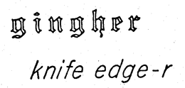 GINGHER KNIFE EDGE-R trademark