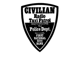 CIVILIAN RADIO MOTOR PATROL DIRECT CONTACT WITH YOUR POLICE DEPT.  SPONSERED BY CITIBANK trademark